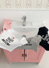 Lettering Ribbon Top_ 4 Colors (Wholesale)