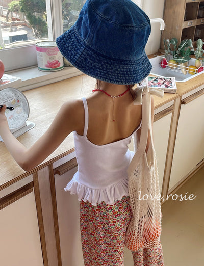 Frill hem Sleeveless Top_ 3 Colors (Wholesale)