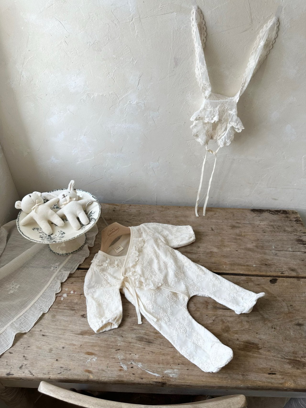 Lace Cozy Suit from Newborn size