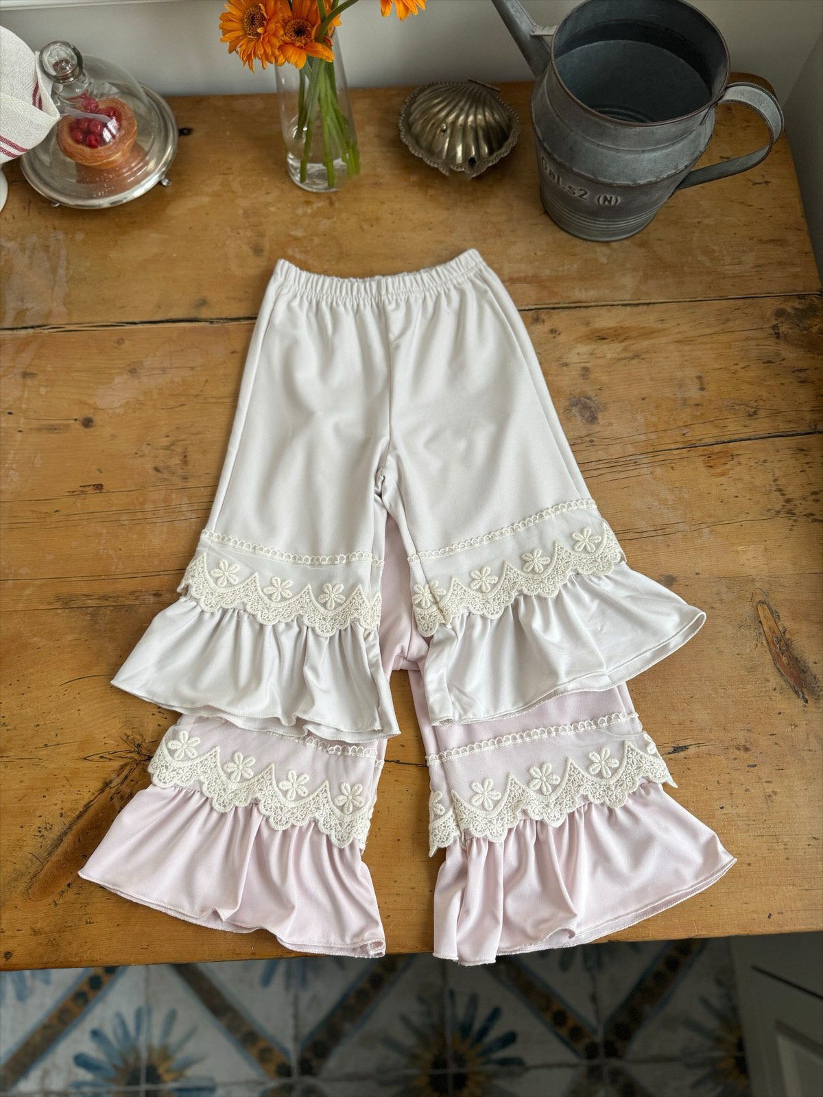 Lace Frill Pants_ 2 Colors(Pre-Order)