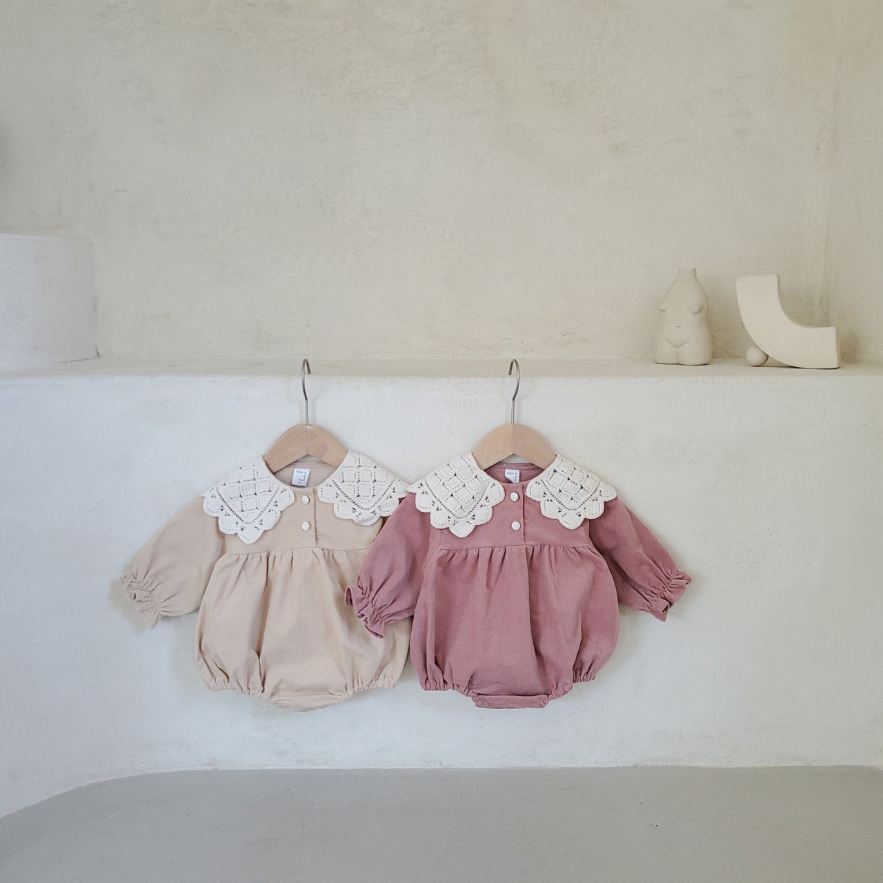Knitted Collar Romper_ 2Colors