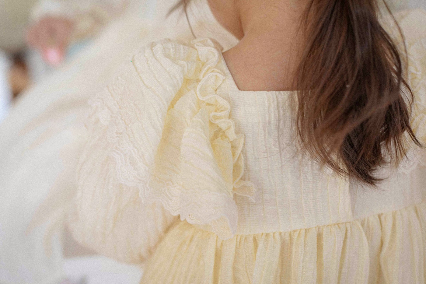 Liliy Frill Dress_Cream (Pre-Order)