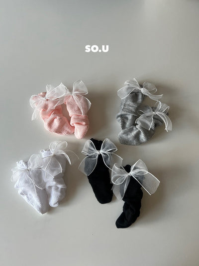 Sha Ribbon Knee Socks_ 4 Colors (Wholesale)