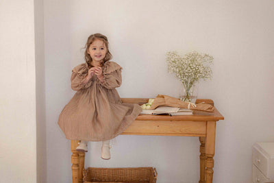 Liliy Frill Dress_Beige (Pre-Order)