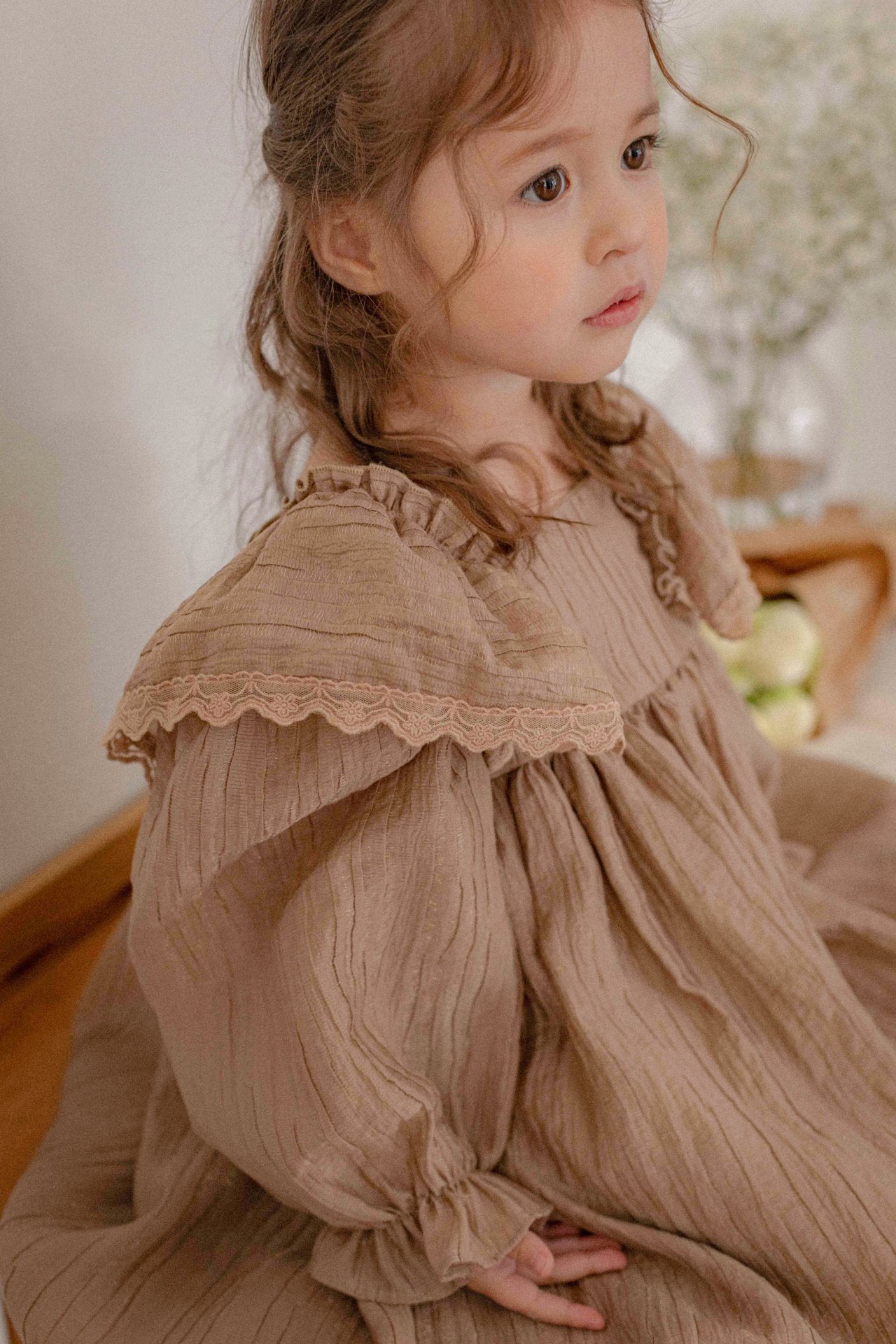 Liliy Frill Dress_Beige (Pre-Order)