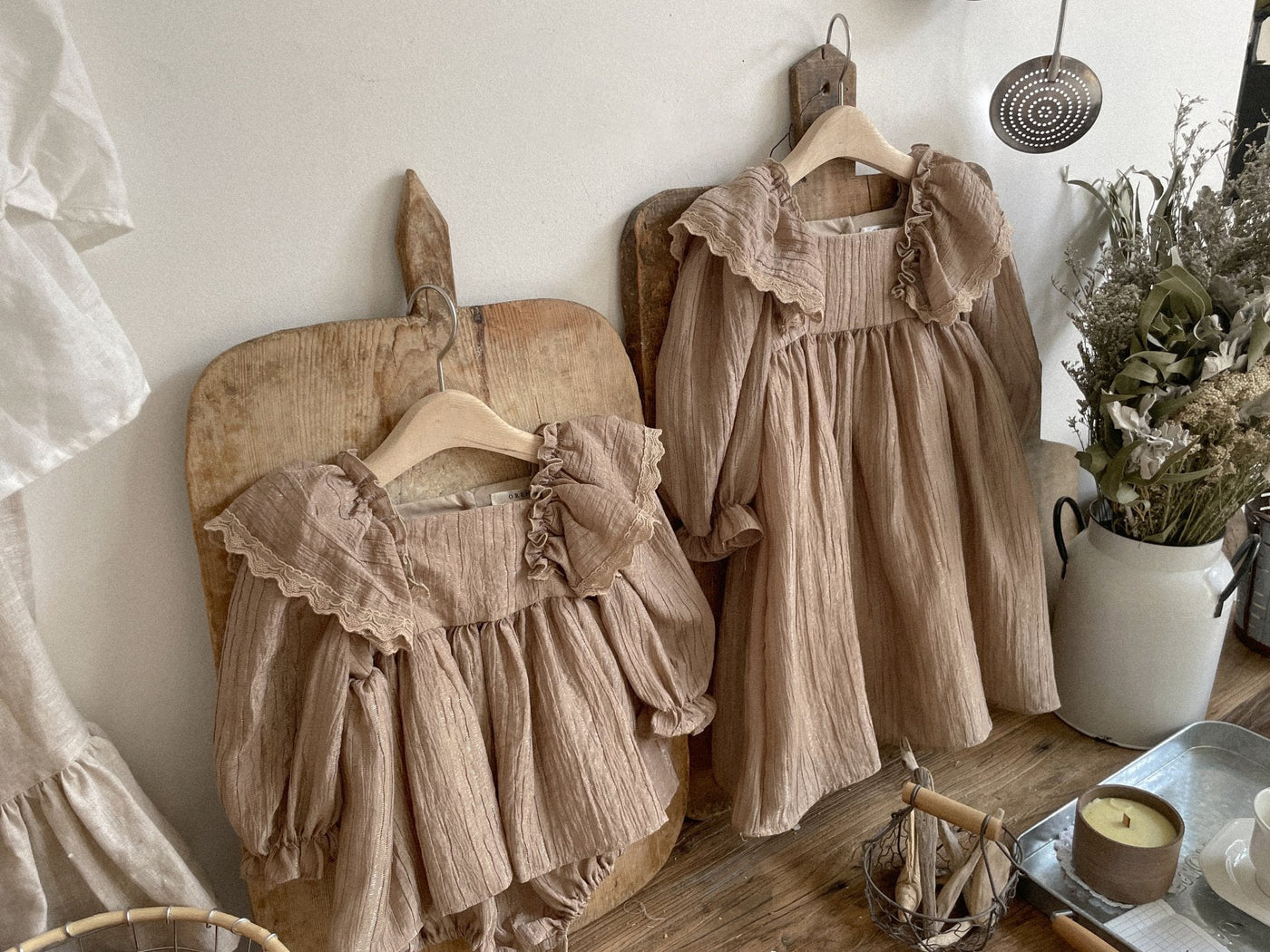 Liliy Frill Dress_Beige (Pre-Order)