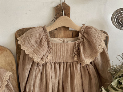 Liliy Frill Dress_Beige (Pre-Order)