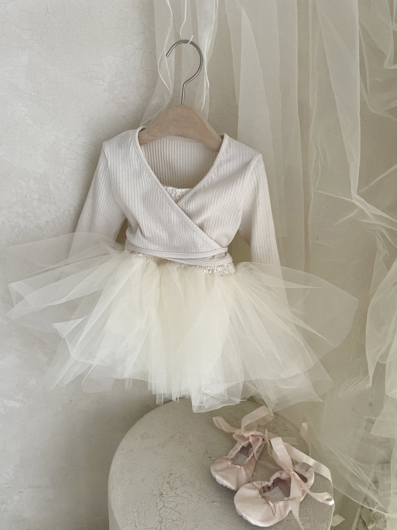 Itzel Ballet Tutu and Cardigan Set _Cream(Pre-Order)