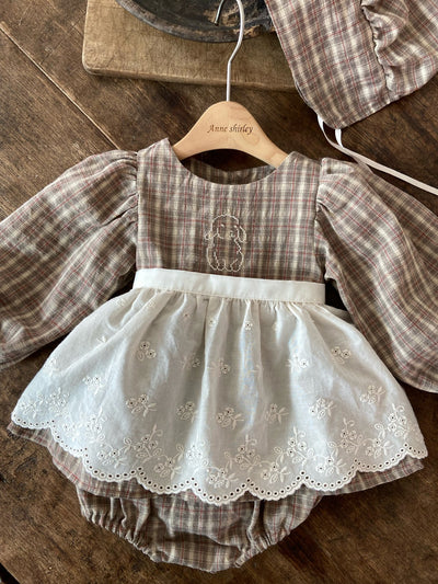 Magenta Romper & Bonnet Set