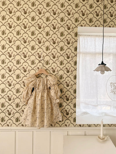 Misty Eyelet Dress _Beige