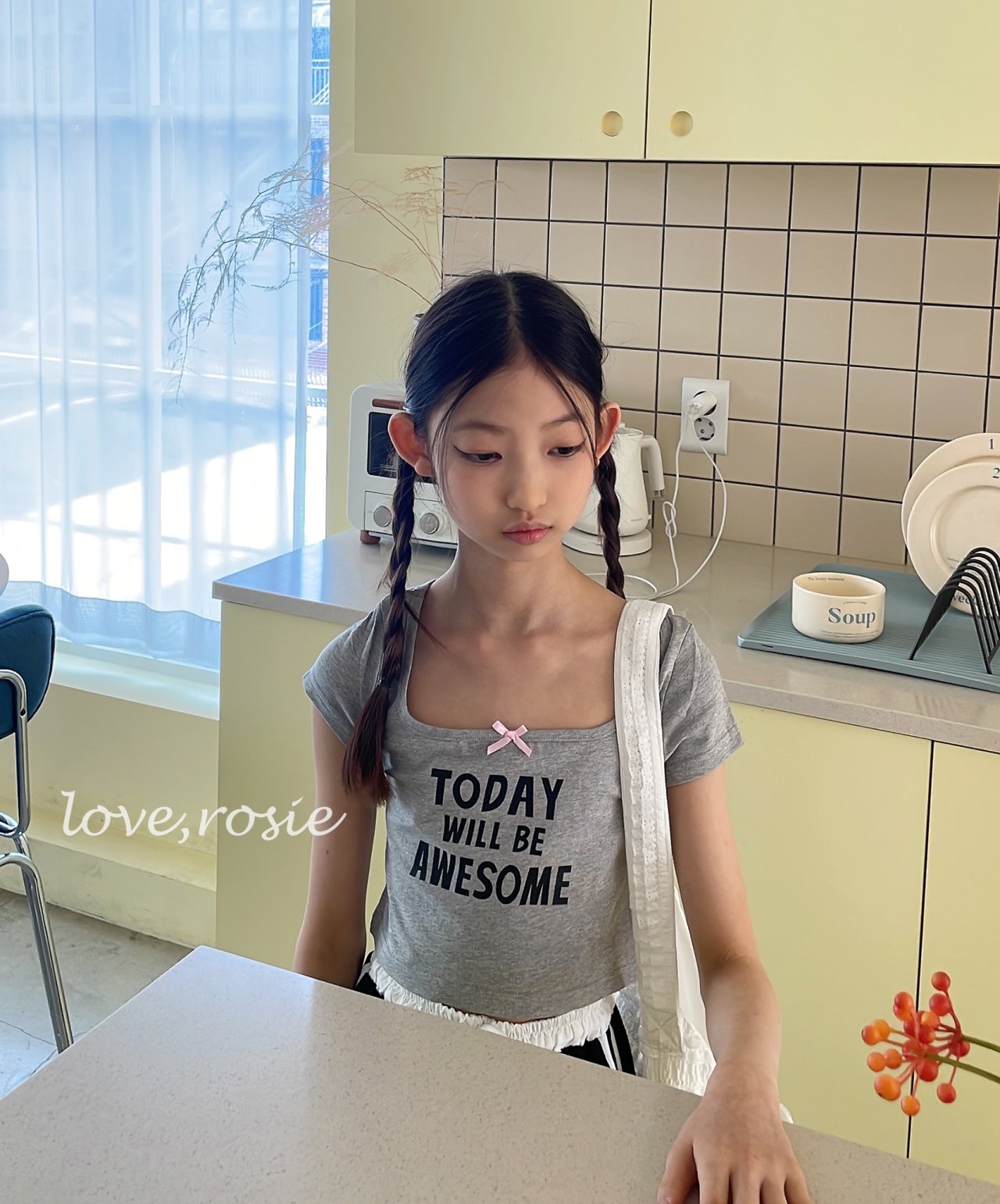 Lettering Ribbon Top_ 4 Colors (Wholesale)