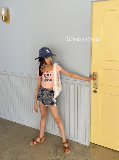 Lettering Ribbon Top_ 4 Colors (Wholesale)