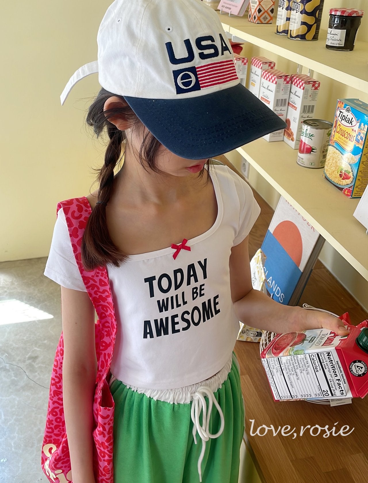 Lettering Ribbon Top_ 4 Colors (Wholesale)