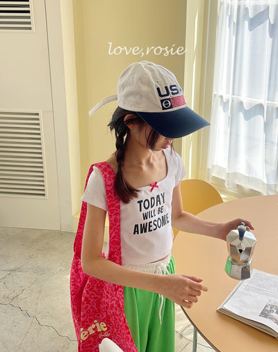 Lettering Ribbon Top_ 4 Colors (Wholesale)