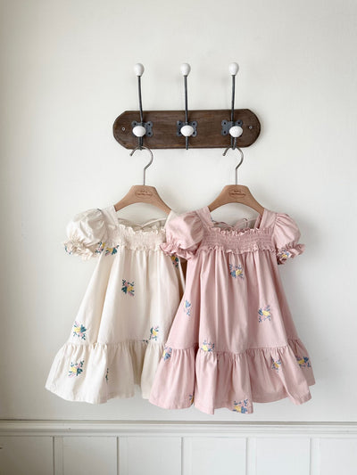 Latte Embroidery Dress_ Ivory