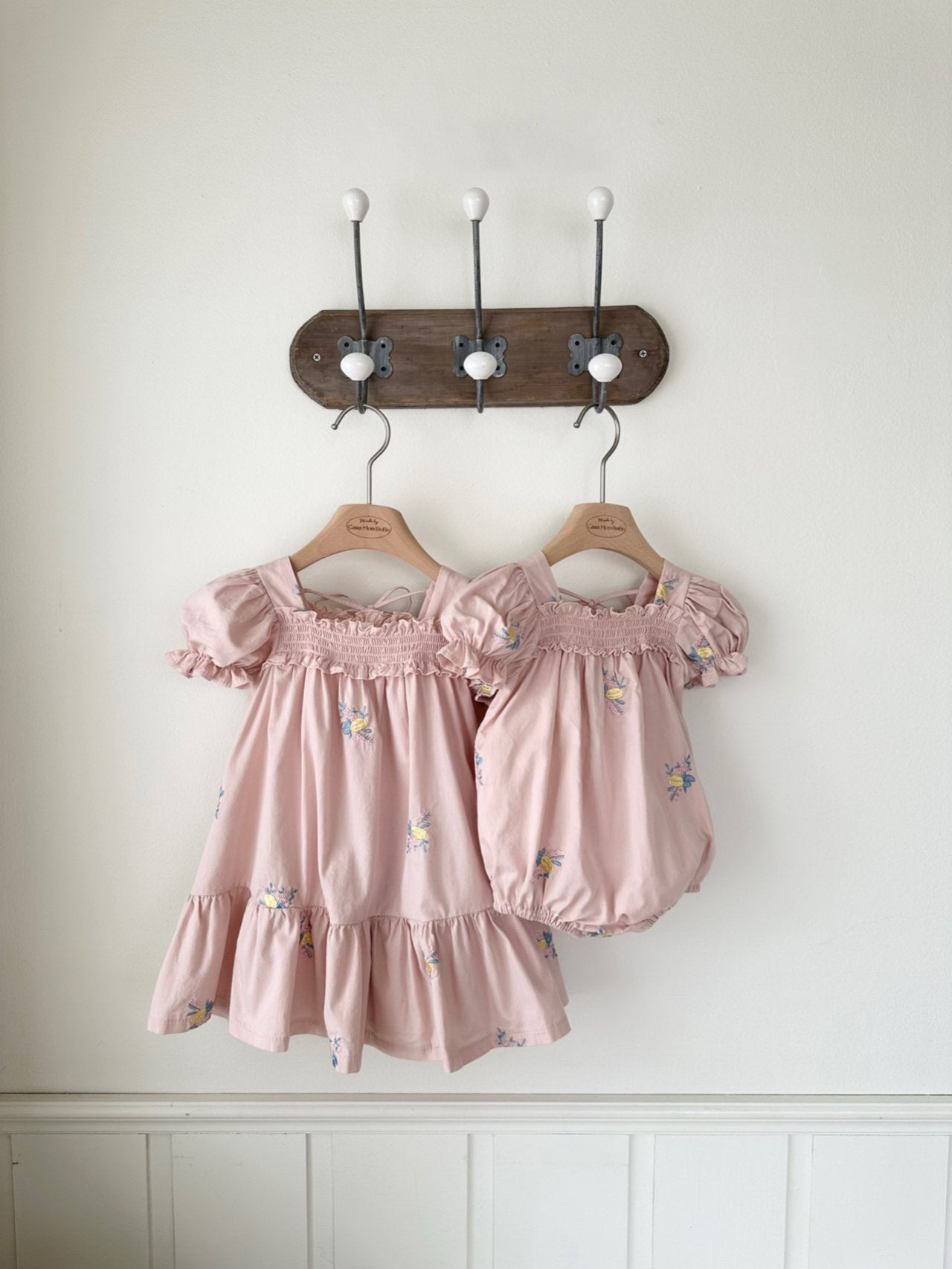 Latte Embroidery Dress_ Pink