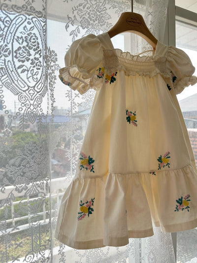 Latte Embroidery Dress_ Ivory