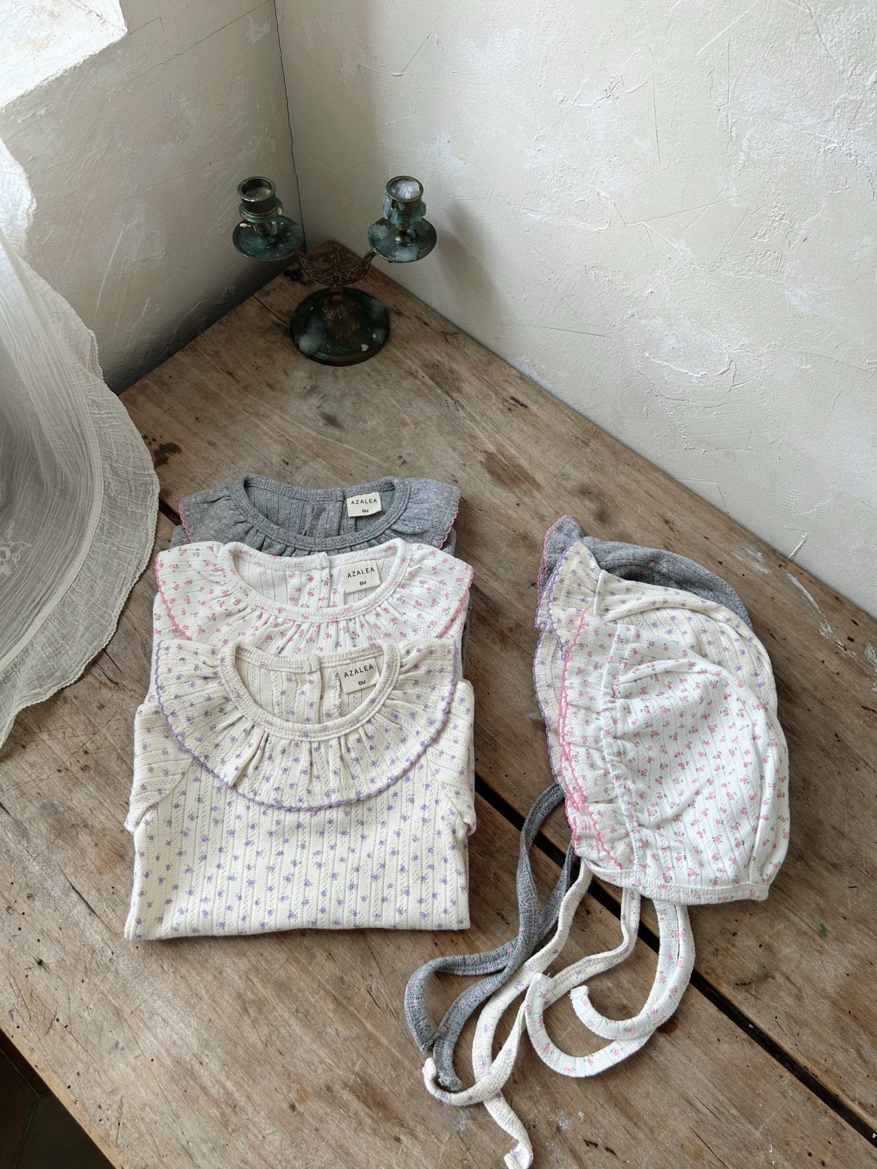 Freesia Bodysuit & Bonnet Set