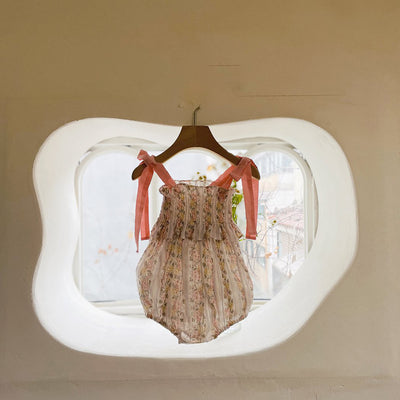 Glen Smocking Romper_ Coral