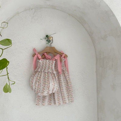 Glen Smocking Romper_ Coral