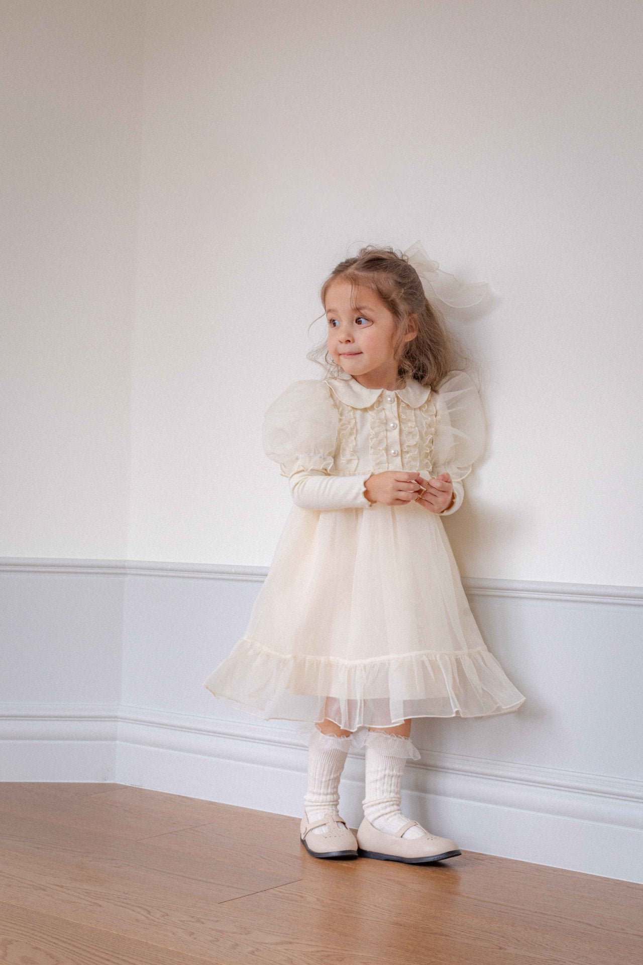 Eloise Organza Dress_  Cream