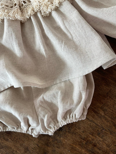 Natural Blouse & Bloomer Set