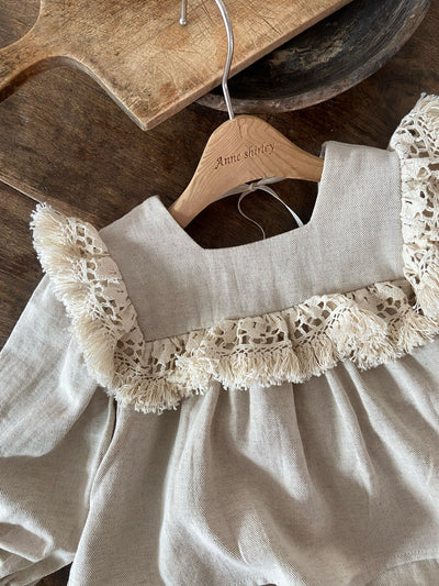 Natural Blouse & Bloomer Set