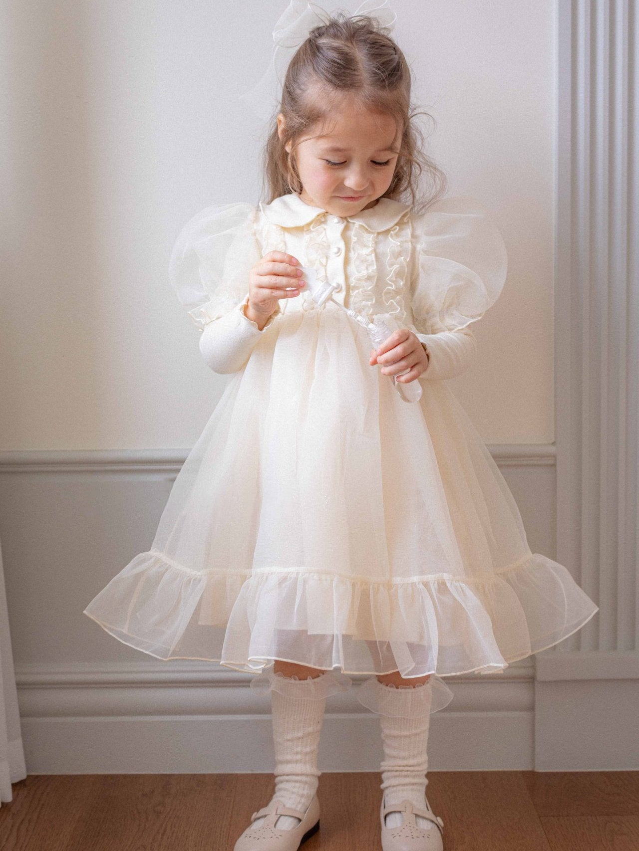 Eloise Organza Dress_  Cream