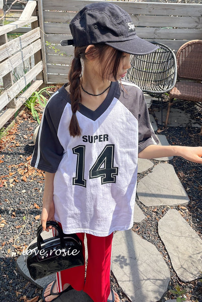 Rugby Number Adult Raglan Top_ 2 Colors (Wholesale)