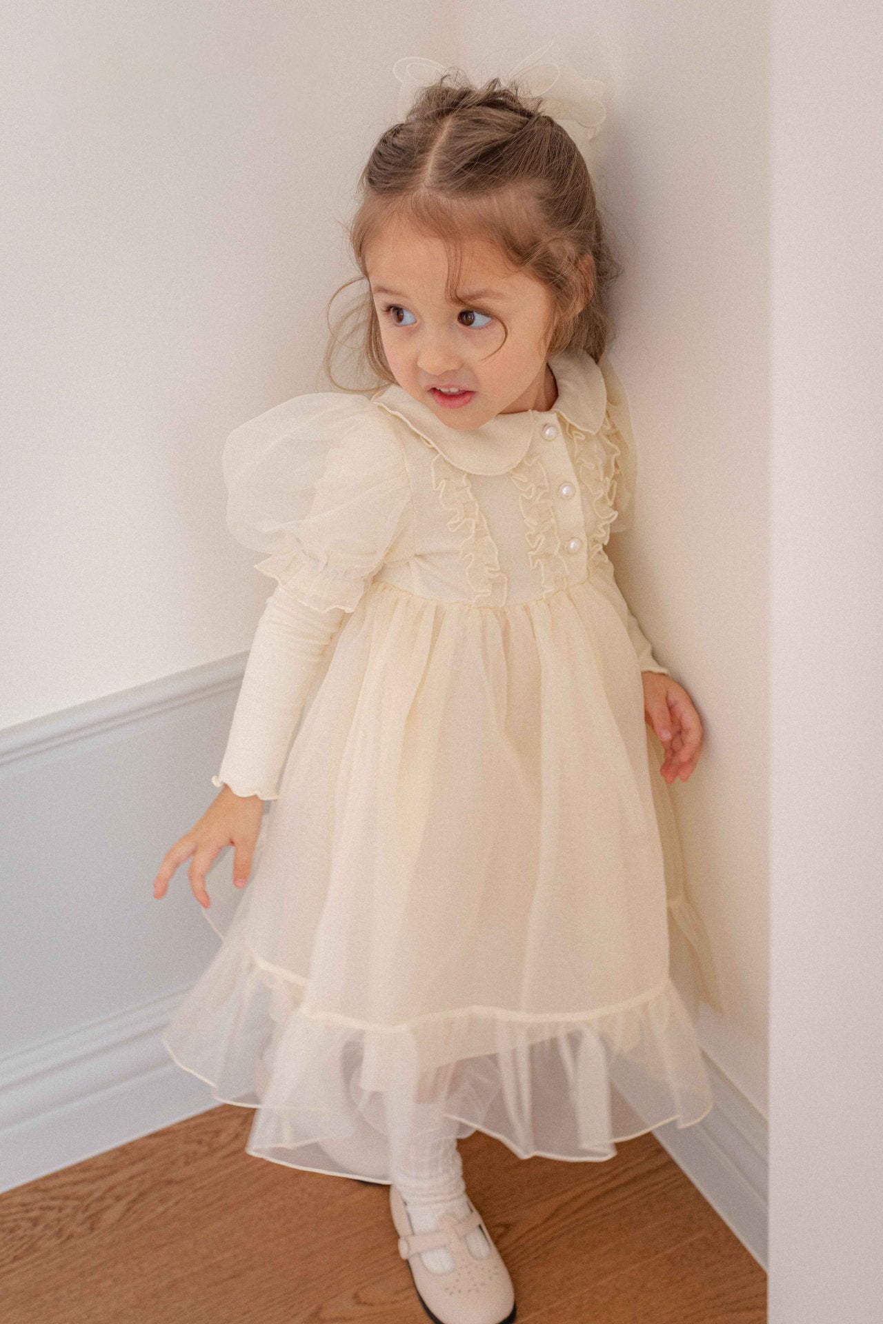Eloise Organza Dress_  Cream