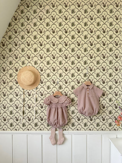 Zimmer Check Romper_ Indie pink