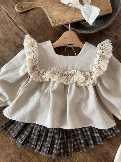 Natural Blouse & Bloomer Set