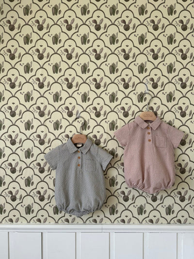 Zimmer Check Romper_ Skyblue