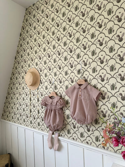 Zimmer Check Romper_ Indie pink