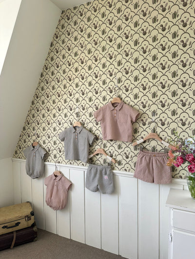 Zimmer Check Romper_ Indie pink