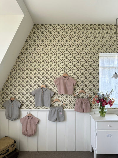Zimmer Check Romper_ Indie pink