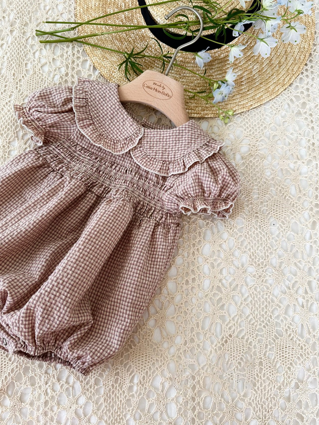 Smock Zimmer Romper_ Indie pink
