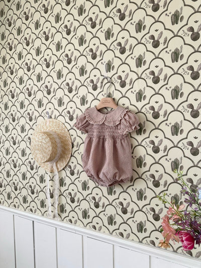 Smock Zimmer Romper_ Indie pink