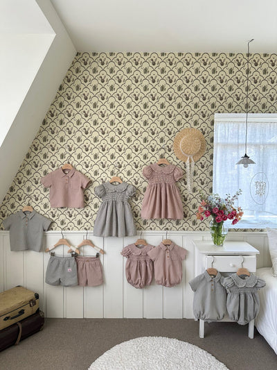 Smock Zimmer Romper_ Indie pink
