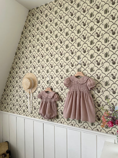 Smock Zimmer Romper_ Indie pink