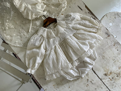 Vanilla Embroidery Dress Romper
