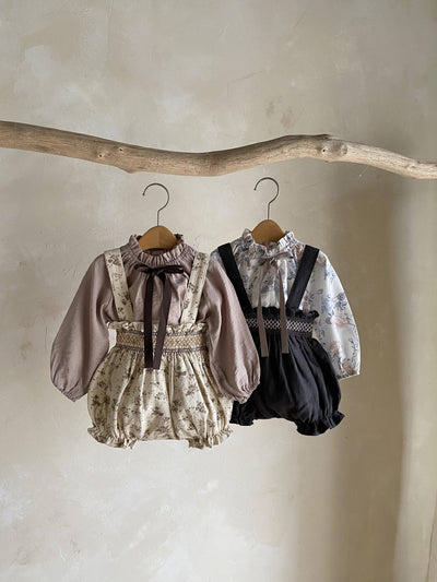 Bella Smock Suspender Romper _2 Colors