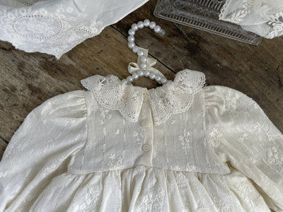 Vanilla Embroidery Dress Romper