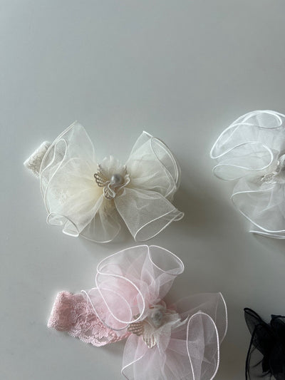 Pearl Lace Headband_ 2 Colors
