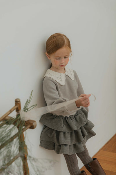 Lily Blouse & Skirt Set _Khaki beige