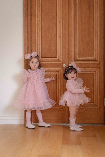 Eloise Organza Dress_  Pink