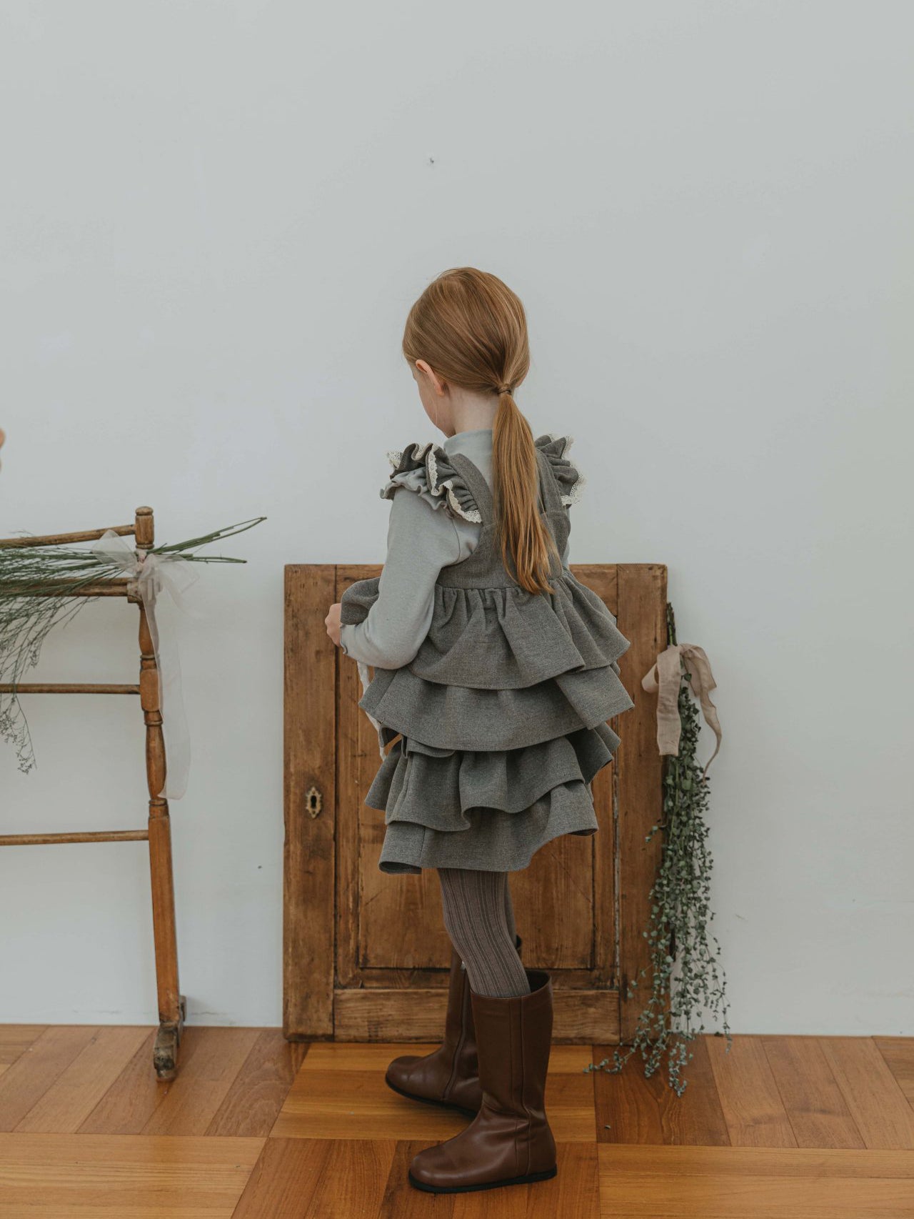 Lily Blouse & Skirt Set _Khaki beige