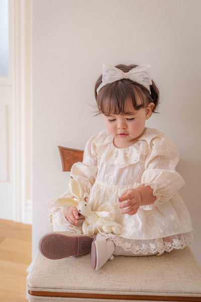 Vanilla Embroidery Dress Romper