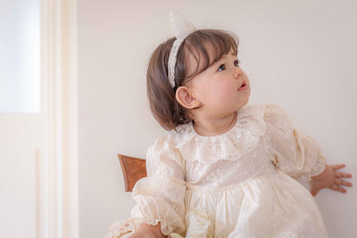 Vanilla Embroidery Dress Romper