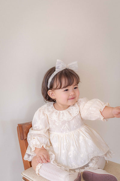 Vanilla Embroidery Dress Romper